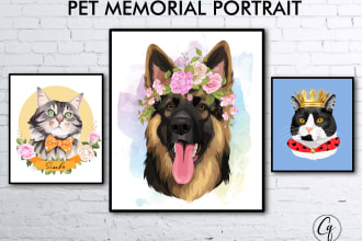 do pet memorial portrait