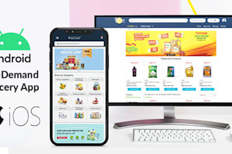 develop single or multi vendor grocery app with website