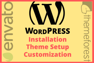 install wordpress theme and do customization