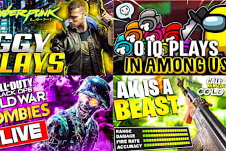 make a high quality gaming youtube thumbnail