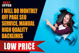 manual recurring monthly SEO agency white hat backlinks package