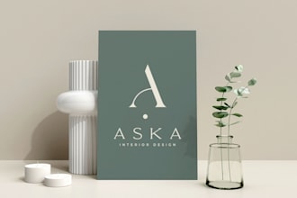 create a modern minimalist logo design and do branding for you