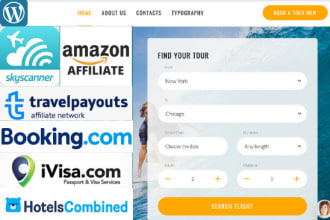 develop travel booking affiliate website