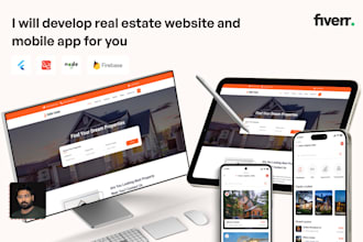 develop custom realestate website and realestate app for you