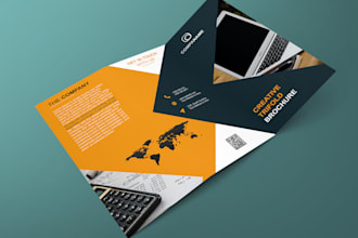 design unique tri fold and bi fold brochures