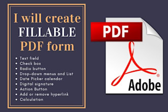 create a fillable PDF form