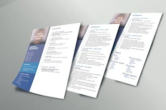 design professional CV or resume