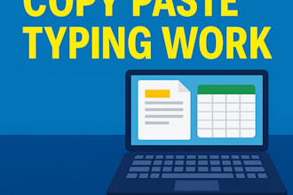 be trusted data entry  excel  PDF  web research and copy paste