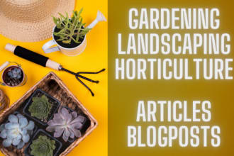 write gardening articles and blog posts