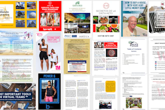 do formatting designing of ebook, report, cover page, pdf, flipbook, lead magnet