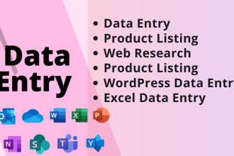 do data entry, typing, copy paste, product uploading