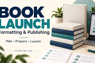 manage your book formatting publishing and launch on KDP