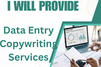 do data entry, data typing, copywriting, and editing
