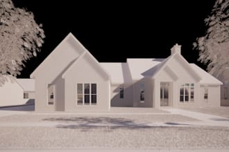 do a 3d interior or exterior clay model or diorama