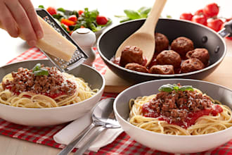 cook a dish and make a professional food photo session