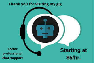provide live chat support for you