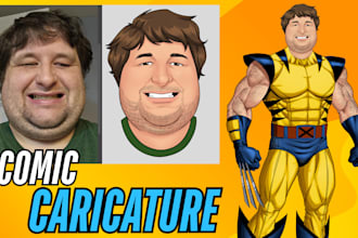 draw you as an amazing custom comic character