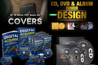 design 3d book cover, product box, software box, dvd box