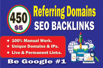 build referring domains SEO backlinks for website ranking