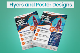 design unique creative flyers and posters