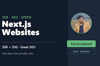 build a fast nextjs website with ssr and SEO optimization