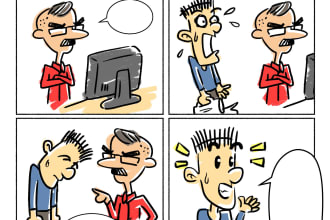 draw comic strip cartoon