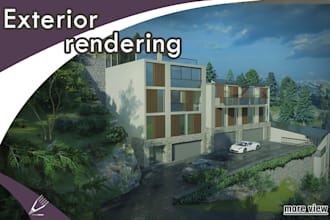 make realistic exterior modeling, rendering and animation