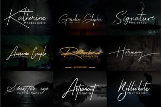 design photography watermark or signature logo