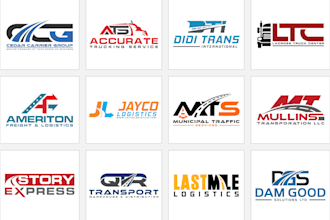 do logo design for trucking transport and logistic business