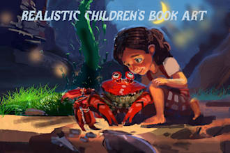 create realistic yet whimsical illustrations for childrens books