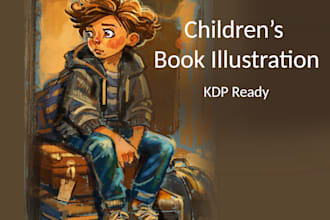 illustrate a childrens book or picture book with emotional storytelling style