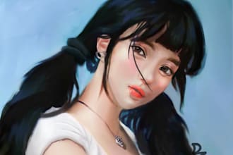 draw digital art for you