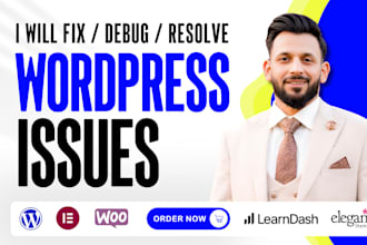 fix wordpress issues, errors, fix woocommerce, elementor website design issues