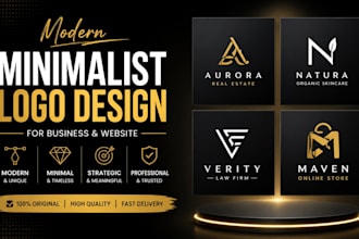 design modern minimalist logo for business and website