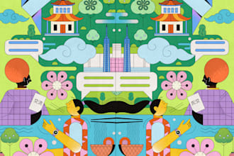 craft an original illustration for print and digital