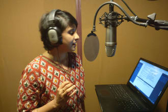 deliver high quality female tamil voiceover from home