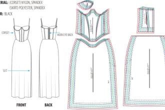 make a digital sewing pattern and grading