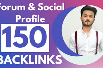 create da50 to da90 plus forum and social profile backlinks