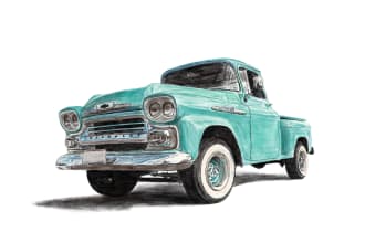 transform your car photo into a car illustration drawing