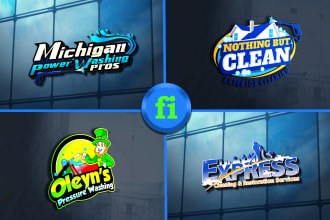 make pressure washing cleaning and power washing logo