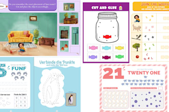 design custom kindergarten worksheets and teach students