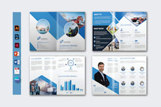 design brochure, company profile, business proposal, booklet, handbook, bifold