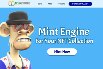 create an erc721 contract with nft minting website