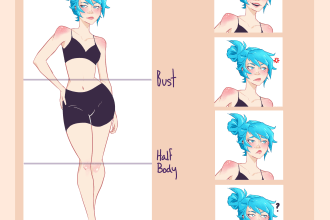 illustrate your visual novel or game character