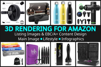 do photorealistic 3d modeling and rendering of your product for amazon