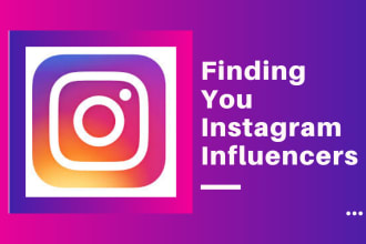 find the best instagram influencer list, influencer research or shoutouts