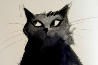 do a cute picture book illustration of your pet