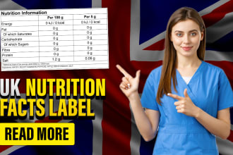 create your nutritional facts label for UK