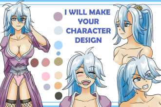 create a custom character design or refference sheet
