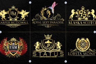 design vintage luxury, heraldic, crest, and emblem logo